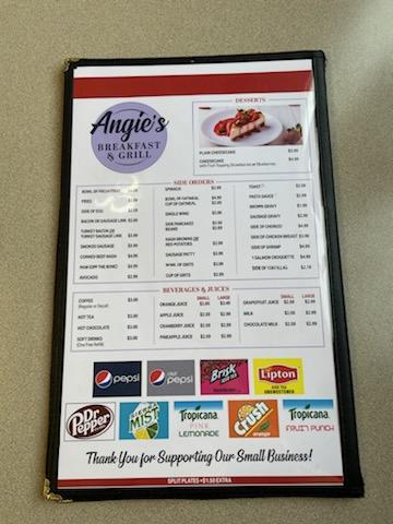 Angie’s BREAKFAST & GRILL Menu image 1